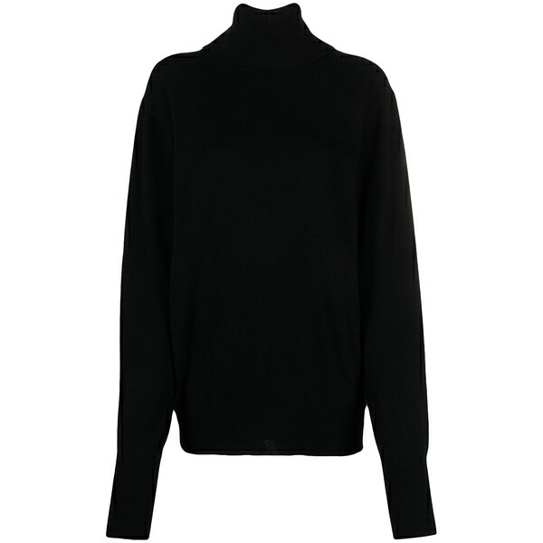 ジル・サンダー レディース 編み物\u0026スウェーター アウター Roll-neck cashmere jumper Black
