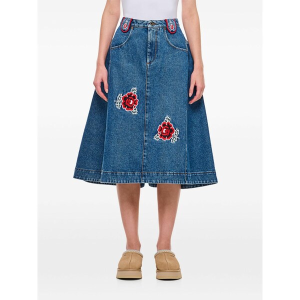 モリー ゴダード レディース スコート ボトムス Abi denim mid skirt Blue