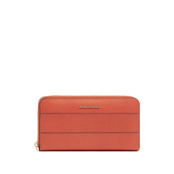 ピークアドロ  レディース 紙入れ 付属品 Zip around wallet Orange