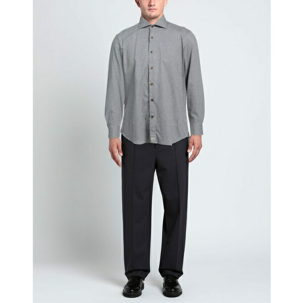 サンリサ メンズ シャツ トップス Shirts Grey トップス | mll.com.ar
