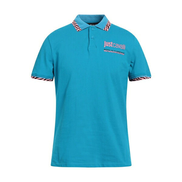 【貨物輸送無料】 ロベルトカヴァリ メンズ ティーシャツ トップス Polo shirts Azure メンズファッション-トップス