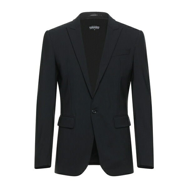 【送料無料】 ディースクエアード メンズ ジャケット＆ブルゾン アウター Blazers Black｜asty
