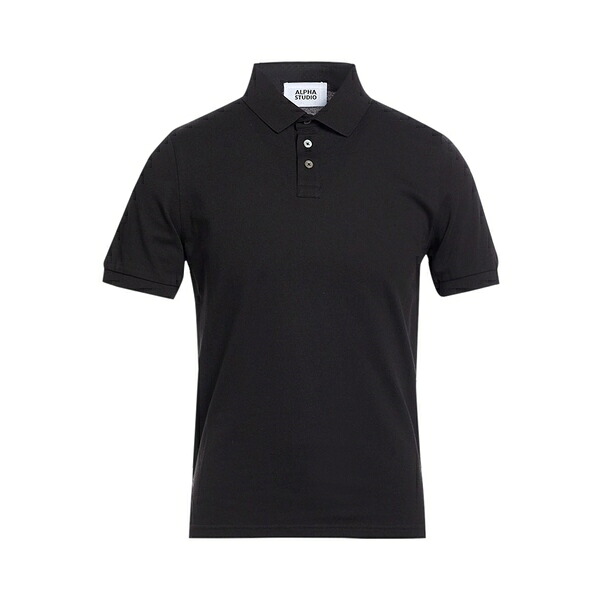 【貨物輸送無料】 アルファス テューディオ メンズ プルオーバー トップス Polo shirts Black