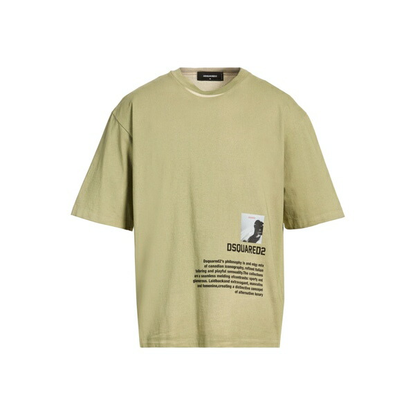 【送料無料】 ディースクエアード メンズ Tシャツ トップス T-shirts Green｜asty