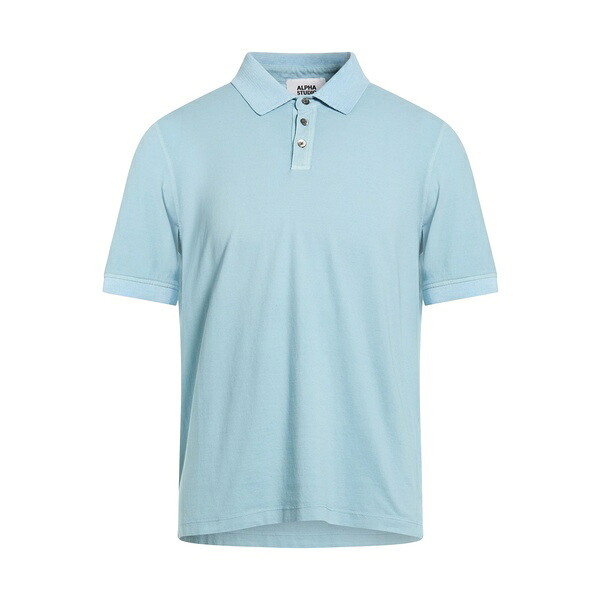 【送料無料】 アルファス テューディオ メンズ Tシャツ トップス Polo shirts Azure|asty