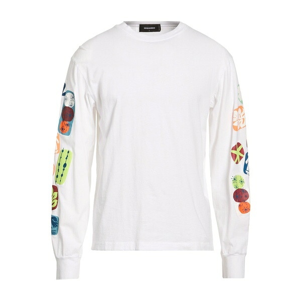 【貨物輸送無料】 ディースクエアード メンズ プルオーバー トップス T-shirts White