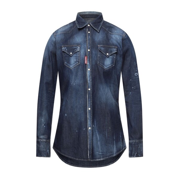 【送料無料】 ディースクエアード メンズ シャツ トップス Denim shirts Blue|asty
