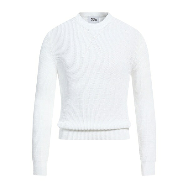 【貨物輸送無料】 アルファス テューディオ メンズ 編み物\u0026プルオーバー アウター Sweaters White