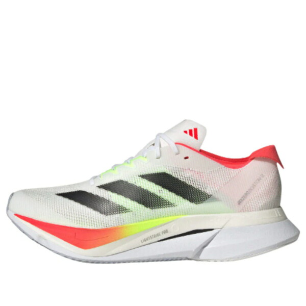 adidas アディダス レディース スニーカー White/Core Black/Lucid Red 【(WMNS) adidas Adizero Boston 12 'White Core Black Lucid Red' JQ2554】 サイズ US_8.5(25.5cm)|asty