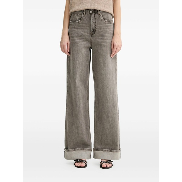 ゲタス レディース ジーンズズボン下 ボトムス Sara grey wide-leg jeans Grey