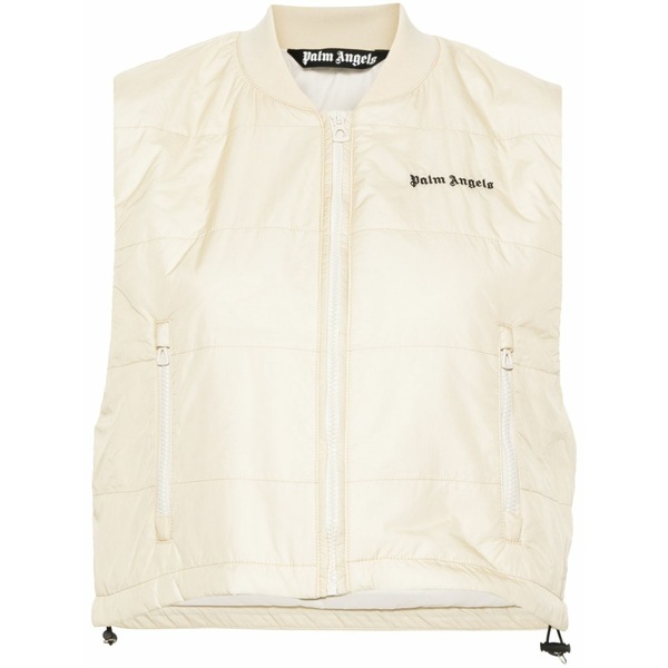 パーム・エンジェルス レディース ジャケット＆ブルゾン アウター Logo-print down vest Neutrals｜asty 59,290円