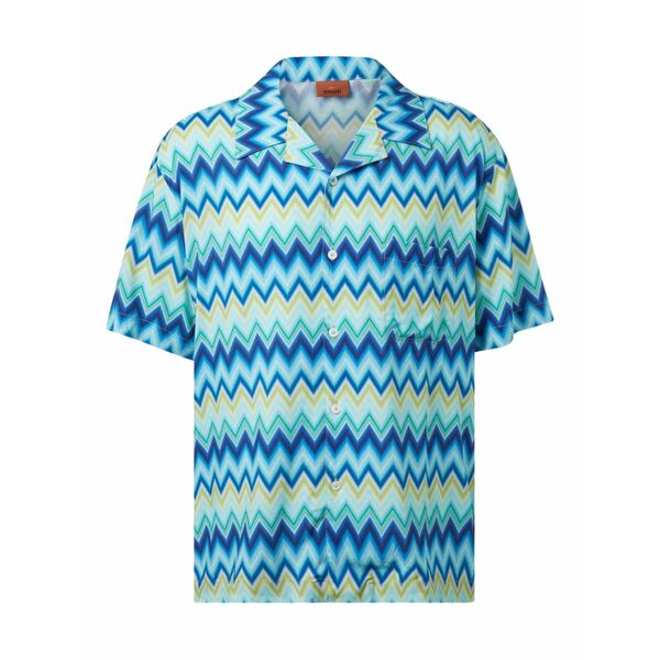 ミッソーニ メンズ シャツ トップス Short-sleeves shirt Blue｜asty