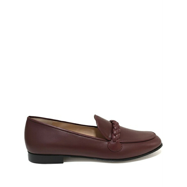 ジャンヴィト ロッシ レディース スリッポン・ローファー シューズ Leather loafers Red