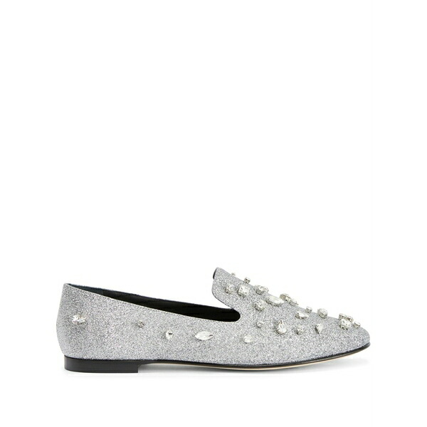 ジュゼッペザノッティ レディース スリッポン・ローファー シューズ Dalila bijoux glitter loafers Silver
