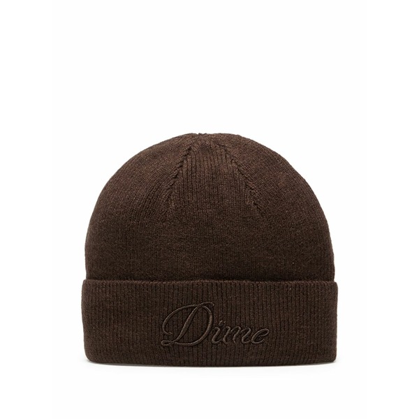 ダイム メンズ 帽子 アクセサリー Cursive beanie Brown|asty