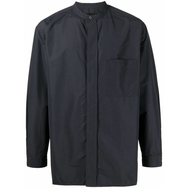 スリーワンフィリップリム メンズ シャツ トップス Band-collar shirt Black｜asty