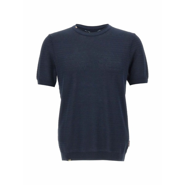 シリング メンズ プルオーバー トップス Knitted t-shirt Blue