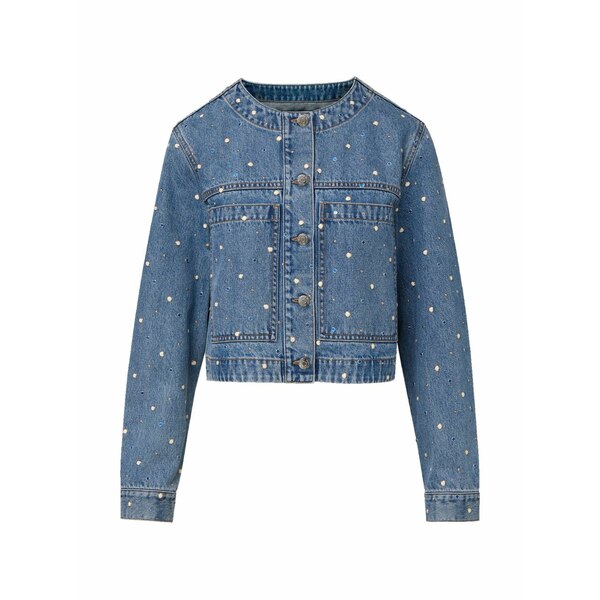 ヴェロニカ ベアード レディース 上衣＆上衣 アウター Lowry bezel-stud denim jacket Blue