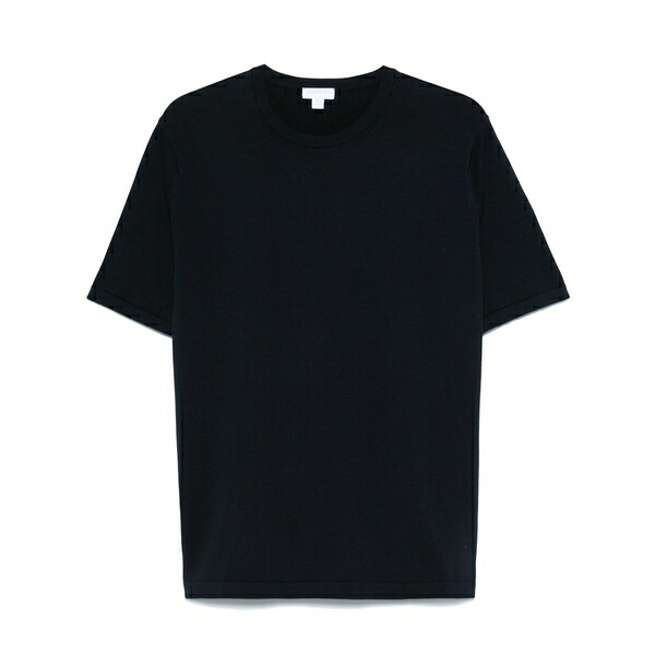 サンスペル メンズ プルオーバー トップス Cotton knit t-shirt Blue