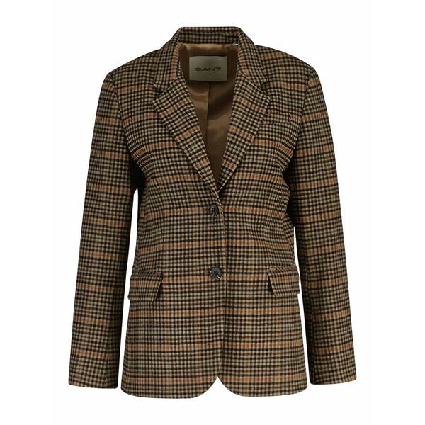 ガント レディース 上衣＆上衣 アウター Houndstooth blazer Brown