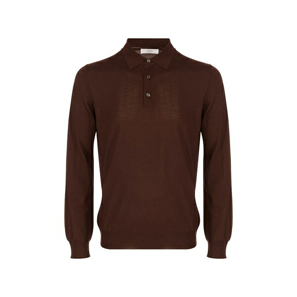 マウロ オッタヴィアーニ メンズ スポーツシャツ トップス Button polo shirt Brown