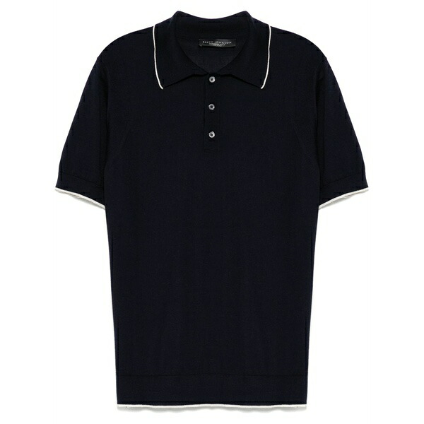 ブレット ジョンソン メンズ ポロシャツ トップス Short-sleeve polo shirt Blue|asty