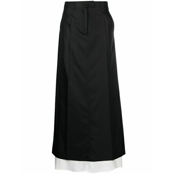 ピーター・ドゥ レディース スコート ボトムス Double-layer a-line maxi skirt Black