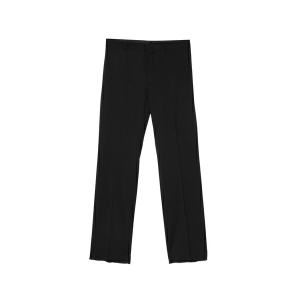 マニュエル リッツ メンズ 心地好いズボン下 ボトムス Pressed-crease tailored trousers Black