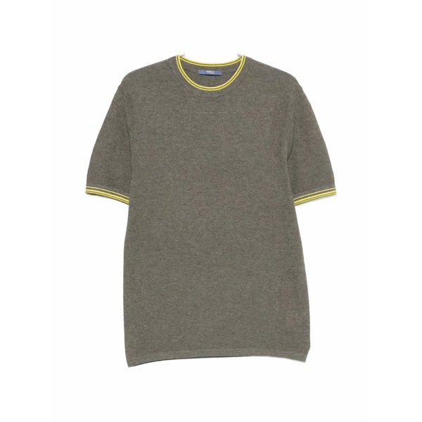 ピープル オブ シブヤ メンズ Tシャツ トップス Contrast-trim t-shirt Grey｜asty 31,720円