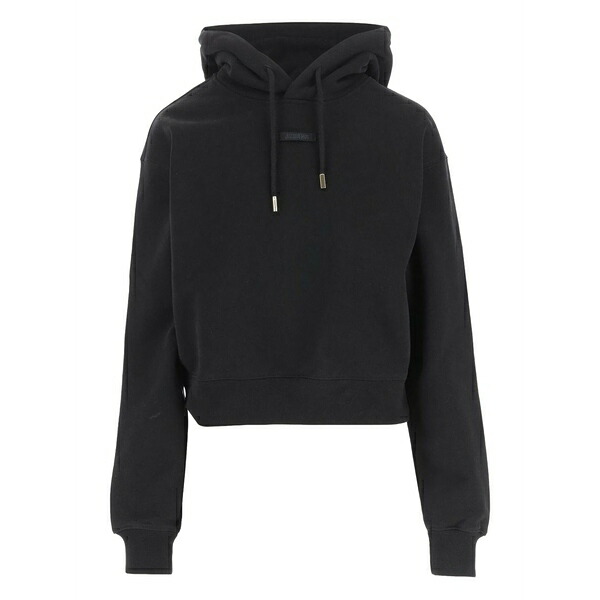 ジャクエムス レディース パーカー・スウェットシャツ アウター The gros grain logo hoodie Black