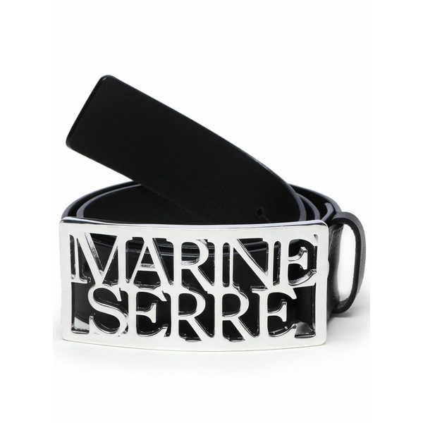米国海兵隊員 独居室 レディース 三尺帯 付属物 Logo-buckle leather belt Black