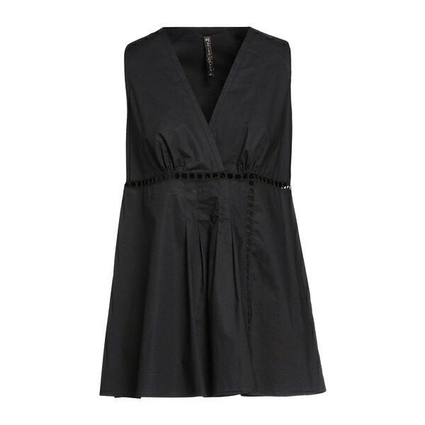 【送料無料】 マニラグレース レディース Tシャツ トップス Tops Black