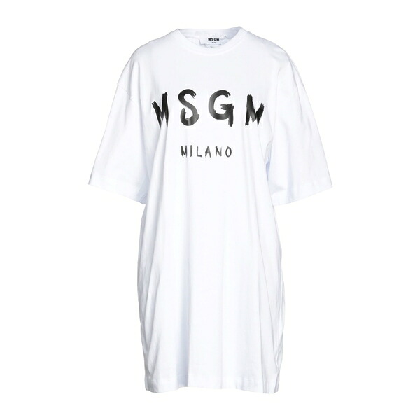 【送料無料】 エムエスジイエム レディース ワンピース トップス Mini dresses White|asty