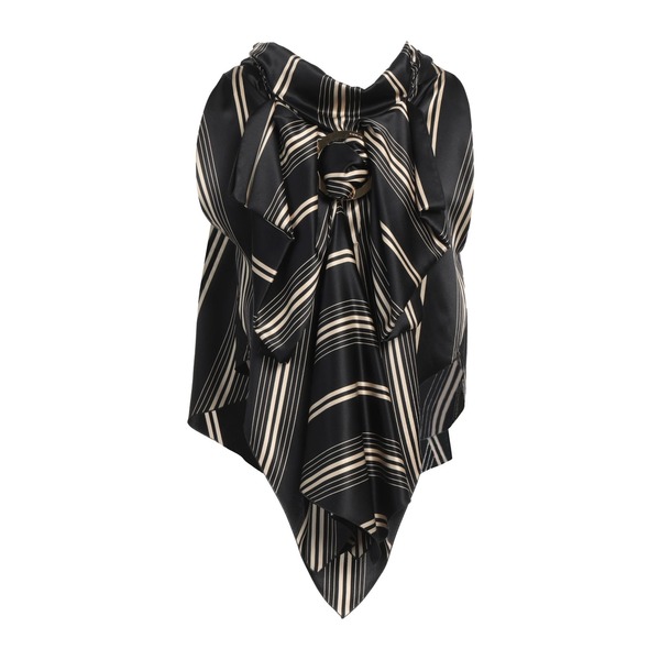 【送料無料】 バルマン レディース Tシャツ トップス Tops Black｜asty