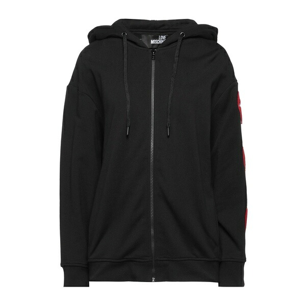 【送料無料】 モスキーノ レディース パーカー・スウェットシャツ アウター Sweatshirts Black