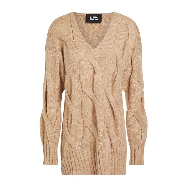 【送料無料】 アルファス テューディオ レディース ニット&セーター アウター Sweaters Beige