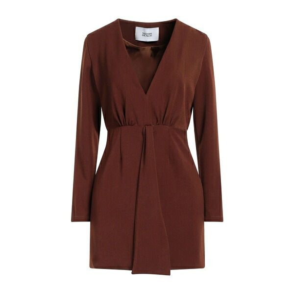 【送料無料】 シルビアンヒーチ レディース ワンピース トップス Mini dresses Brown