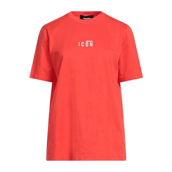 【送料無料】 ディースクエアード レディース Tシャツ トップス T-shirts Red