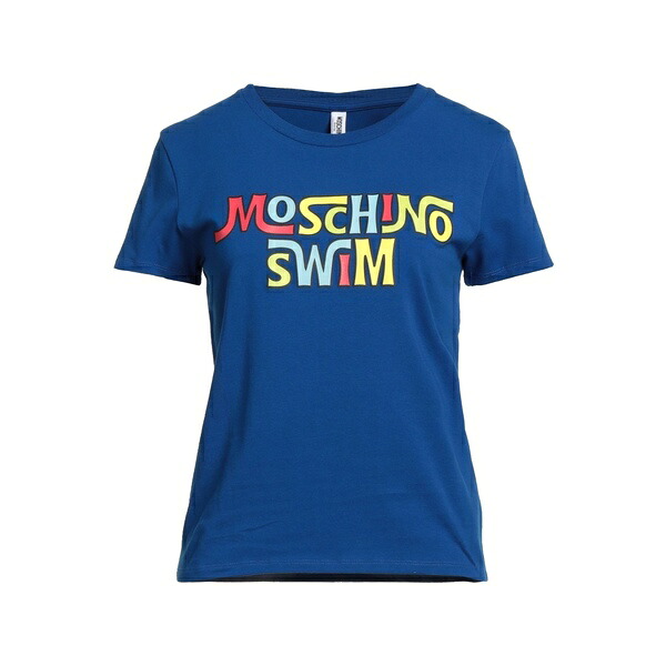 【送料無料】 モスキーノ レディース Tシャツ トップス T-shirts Blue