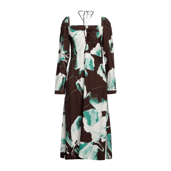 【送料無料】 リビアナコンティ レディース ワンピース トップス Midi dresses Brown