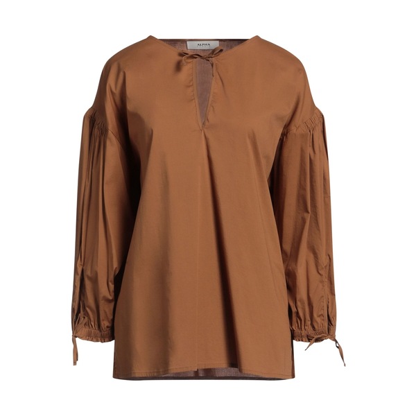 【送料無料】 アルファス テューディオ レディース Tシャツ トップス Tops Brown