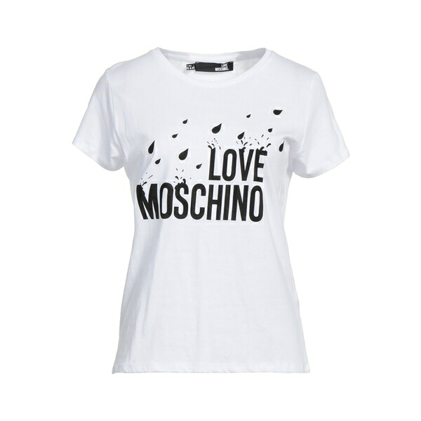 【送料無料】 モスキーノ レディース Tシャツ トップス T-shirts White