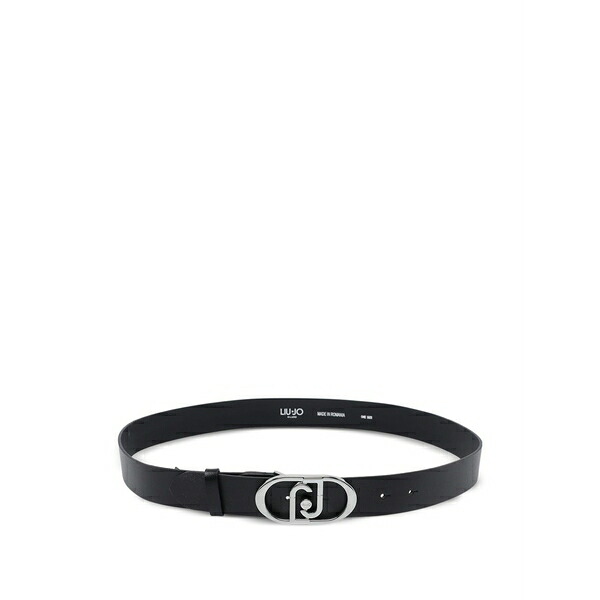 リュージョー レディース ベルト アクセサリー Logo buckle belt Black｜asty