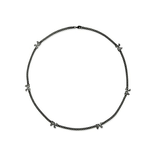 パーム・エンジェルス メンズ 首飾り・チョー鉄道車両 佩び物 Monogram chain-link necklace  Black