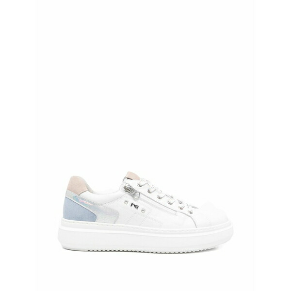 ネロ ジャルディーニ レディース スニーカー シューズ Zip-up leather sneakers White