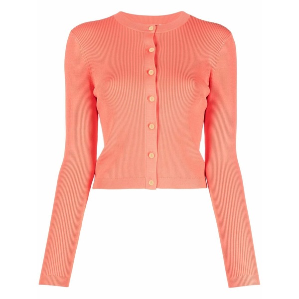 ラルフローレン レディース ジレー アウター Button-up rib-knit cardigan Orange