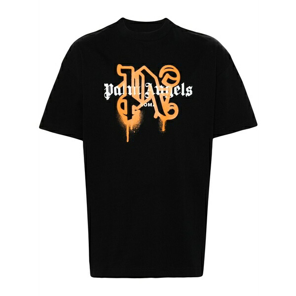 パーム・エンジェルス メンズ Tシャツ トップス Logo-print cotton t-shirt Black｜asty 52,080円