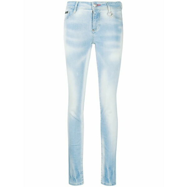 フィリッププレイン レディース デニムパンツ ボトムス High rise skinny fit jeggings Blue|asty