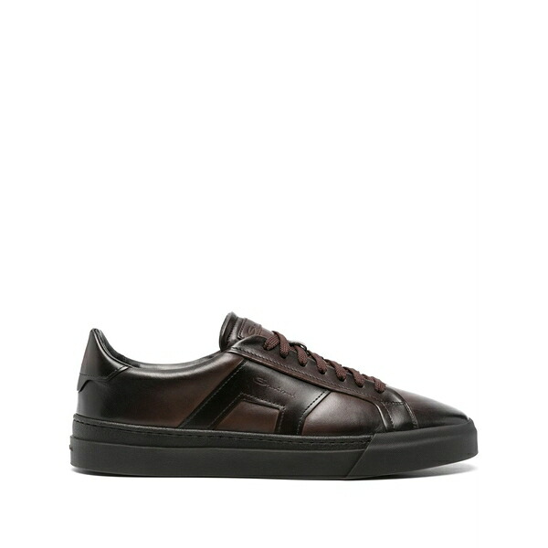 サントーニ メンズ スニーカー シューズ Logo-debossed sneakers Brown