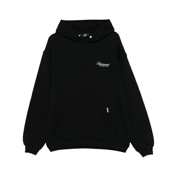 リプレゼント メンズ パーカー・スウェットシャツ アウター Owners club script hoodie Black|asty